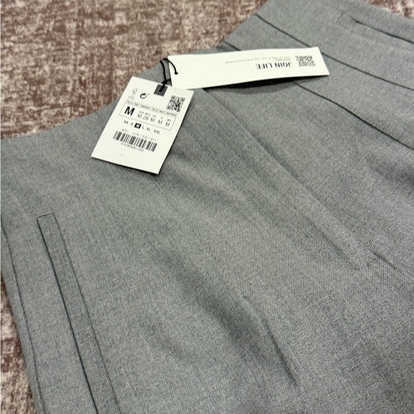 Zara Women's Elegant High Waisted Gray Pants - Picture 4 of 10